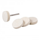 Ensemble de roues de polissage en feutre 5 pcs - 22 mm de diamètre