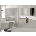 Meuble de salle de bain 80cm bloc 13 - ensemble anthracite et ciment