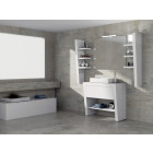 Ensemble de salle de bain eclipse 29 80cm meuble blanc sur pieds