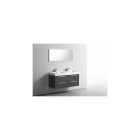 Ensemble meuble salle de bains double vasque 120 cm ideo gris foncé laqué