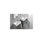 Ensemble meuble salle de bains  lave mains wc gris foncé laqué