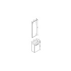 Ensemble meuble salle de bains  lave mains wc gris foncé laqué
