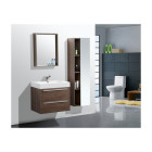 Ensemble meuble salle de bains vasque simple + colonne miroir  malaga.