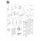 Étagère rayonnage modulable en métal noir, 5 étages, 175kg/par étagère