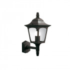 Applique chapel largeur 17 cm, aluminium noir et verre