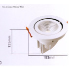 Downlight spot led cob 30w 90 rond orientable - couleur eclairage au choix