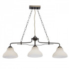 Suspension marron country 3 ampoules 66 cm