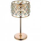 Lampe de table dorée en cristal sandbanks 3 lumières