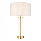 Lampe lessina, or brossé, avec abat-jour
