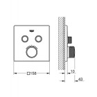 Façade avec mitigeur thermostatique grohtherm smartcontrol 2 sorties grohe