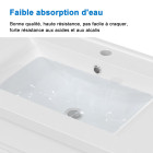 79x44.5x52(l*w*h)cm meuble salle de bain naturel avec 2 tiroirs à une fermeture amortie avec une vasque à suspendre