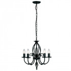 Suspension artisan, noir, 5 ampoules