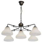 Suspension marron country 5 ampoules 68.5 cm