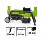 Fendeur de bûches horizontal vito 1960w - bûches longueur 52cm - largeur 25cm  - pression 7 tonnes - double sens
