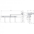 Ferme portail à bras à glissière dc 620 g finition noir ral 9004 pour largeur de vantail de 1100 mm maximum
