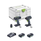 Festool kit tid 18 hpc 4,0 i-set t18 (t18+3 tid 18 2 x 4,0 ah hpc-asi tcl 6 systainer sys3 m 237)