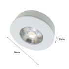 Spot en sailie led rond 5w 80 blanc - couleur eclairage au choix
