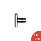 Fiche complète d13x70 mm en zingué blanc lot de 20
