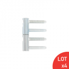 Fiche plate réglable 3d 16x82 mm acier zingué blanc