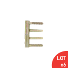 Fiche plate réglable 3d acier bichromaté 14x82 mm