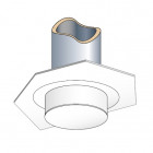 Finition plafond ronde conduit en attente Poujoulat