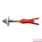 Fixation chauffe eau 10x20 - 2 points d’ancrage paroi plate avec écrous acier - 14523