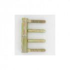 Fiche plate réglable '3d' d14x82 mm, en acier bichromaté lot de 4