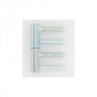 Fiche plate réglable '3d' d16x82 mm en acier zingué blanc lot de 4