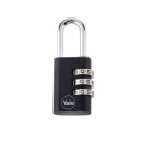 Cadenas noir 20mm, idéal pour les sacs à dos, cartables, trousses,casiers, vestiaires - fichet