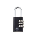 Cadenas noir 28mm, idéal pour les sacs à dos, cartables, trousses,casiers, vestiaires - fichet