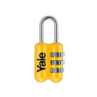Cadenas de voyage jaune, à combinaison de 3 chiffres, 23mm. - fichet