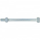 Boulon de charpente tête carrée f2 18x325 filetage 60 mm + écrou 6 pans acier zingué argent torbel - f218321