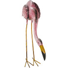 Flamant rose métal baisse la tête 56cm