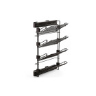 Rangement de chaussures latéral extractible Moka, Gauche, Acier, Peint en moka Rangement de chaussures latéral extractible Moka, Gauche, Acier, Peint en moka