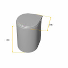 Bac de recyclage à fixer sur porte de meuble, 1 bac amovible 13 litres Plastique, Gris