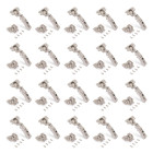 Lot de 20 charnières super coudées X91 à fermeture amortie avec embases à visser, Hauteur 0, Acier, Titane Lot de 20 charnières super coudées X91 à fermeture amortie avec embases à visser, Hauteur 0, Acier, Titane