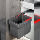 Bac de tri sélectif pour montage sur porte de meuble Recycle, 1 bac extractible de 15 litres, Plastique gris anthracite Bac de tri sélectif pour montage sur porte de meuble Recycle, 1 bac extractible de 15 litres, Plastique gris anthracite