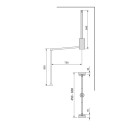 Penderie rabattable pour armoire Hang, 600 - 830, Chromé, Acier et Plastique.