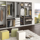 Penderie rabattable pour armoire Hang, 450 - 600, Peint en moka, Acier et Plastique