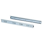 Jeu de coulisses à billes pour tiroir à sortie totale, hauteur 45mm, L650mm, Acier, Zingué