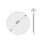Miroir de salle de bain Cassiopeia avec éclairage décoratif à LED, diamètre 60 cm, AC 230V 50Hz, 20 W + 12 W, Aluminium et Verre.