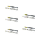 Lot de 5 jeux de coulisses pour tiroirs, roulement à billes, hauteur 45mm, profondeur 350mm, à sortie totale, avec push, fermeture amortie, zingué