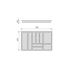 range-couverts Optima Vertex/Concept, profondeur 500mm, plateau 16mm, module 800mm, Plastique, Blanc