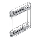 Porte-bouteilles extractible Suprastar avec fermeture amortie, module 150mm, acier, chromé