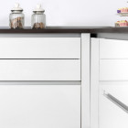 Kit de 2 profils centraux Gola pour meubles de cuisine, longueur 2,35m, avec accessoires, Aluminium, Peint en blanc