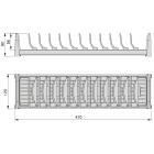 Orderbox Porte-assiettes pour tiroir, 120x470mm, Aluminium et Plastique, Gris antracite