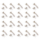 Lot de 20 charnières droites X92N et embases de montage mixtes, Diamètre 5x9.5mm, Hauteur 0, Acier, Nickelé