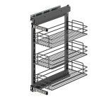 Chariot extractible TitaneStar avec fermeture amortie, module 300mm, acier, gris anthracite