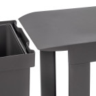 Poubelles de recyclage pour la cuisine, 3 x 10L, fixation inférieure et extraction automatique, Acier et Plastique, Gris antracite