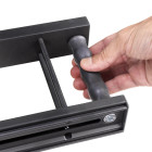 Planche à repasser pliante et planche à repasser coulissante pour meubles. Modèle : Iron Alu, Aluminium, Gris Anthracite